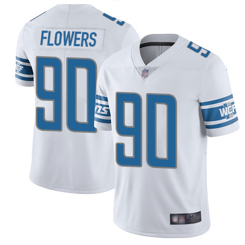 Detroit Lions Limited White Men Trey Flowers Road Jersey NFL Football #90 Vapor Untouchable